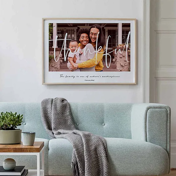 personalized family photo wall art