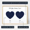 Mam Dad Double Star Map — personalised star map print