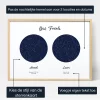 Beste Vriend Dubbelster Kaart — gepersonaliseerde sterrenkaart print